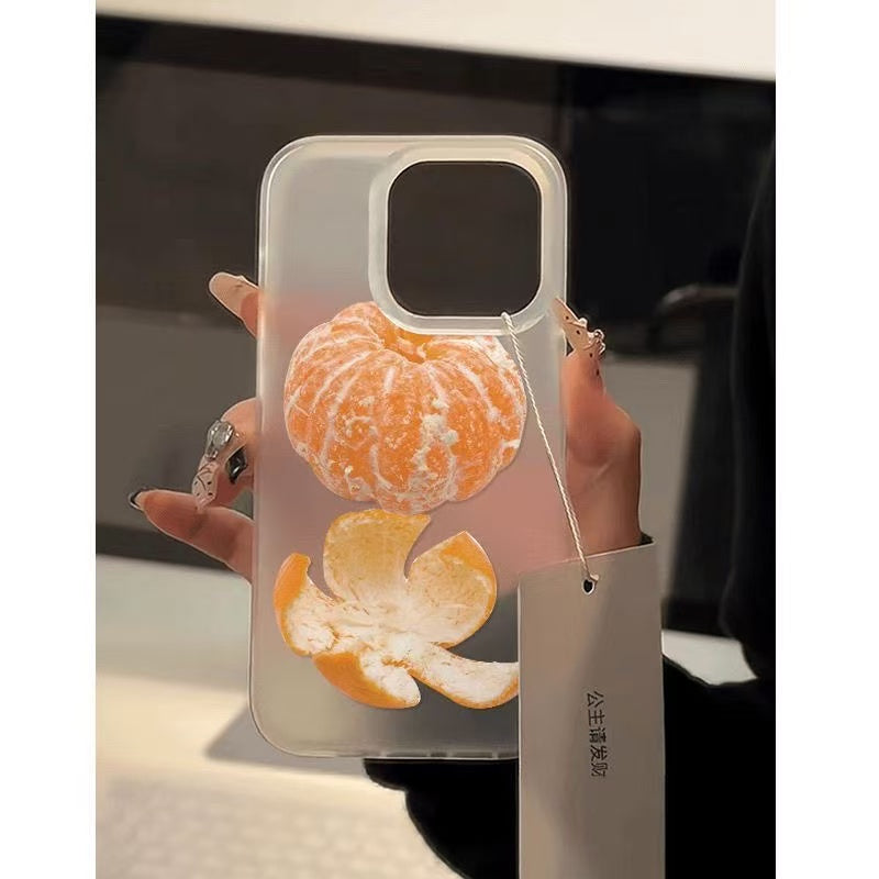 Peeled Orange iPhone Case - hand holding side view