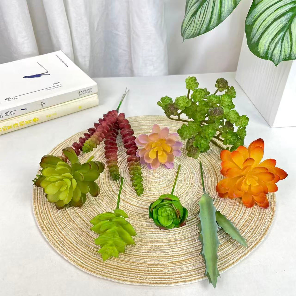 Artificial Succulent Plants Set - colorful mix