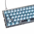 Carbon Fiber Transparent Keycaps - RGB glow top view