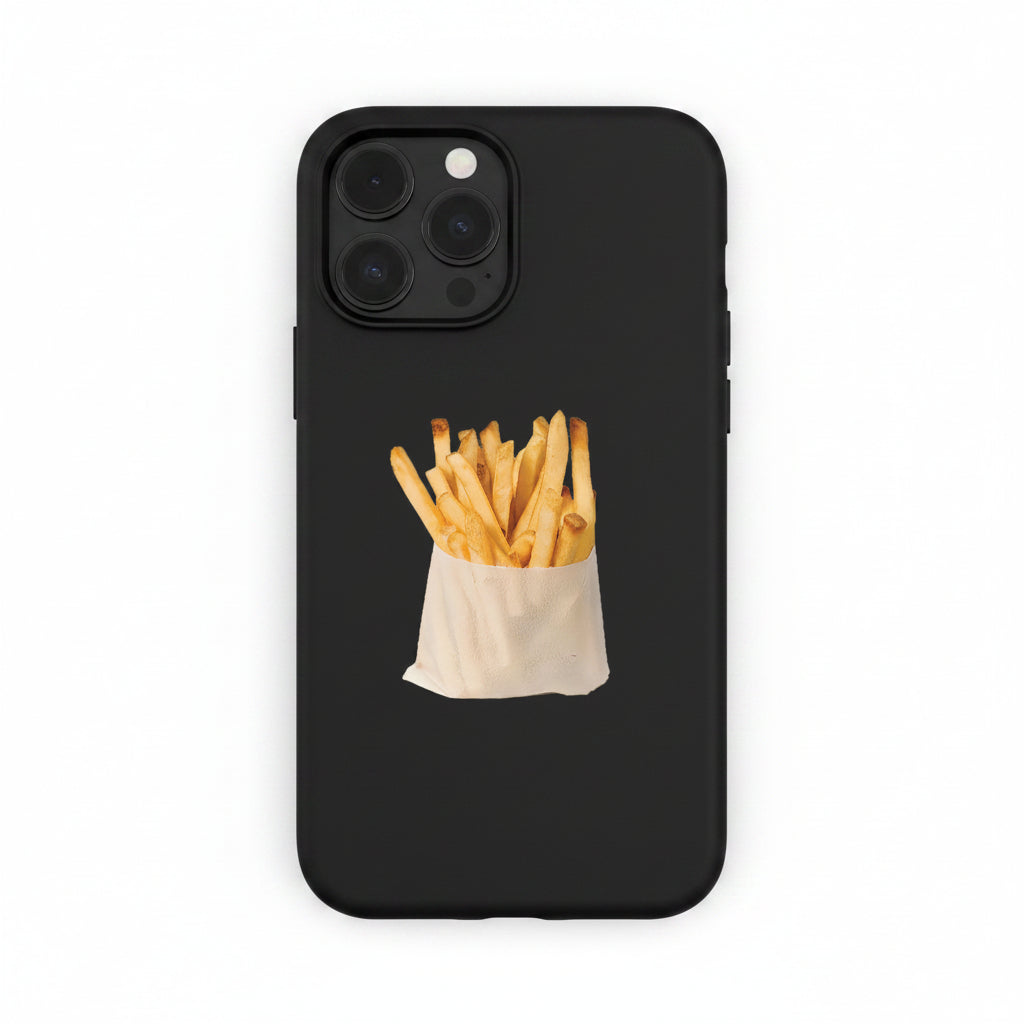 French Fries iPhone Case - product shot with tag