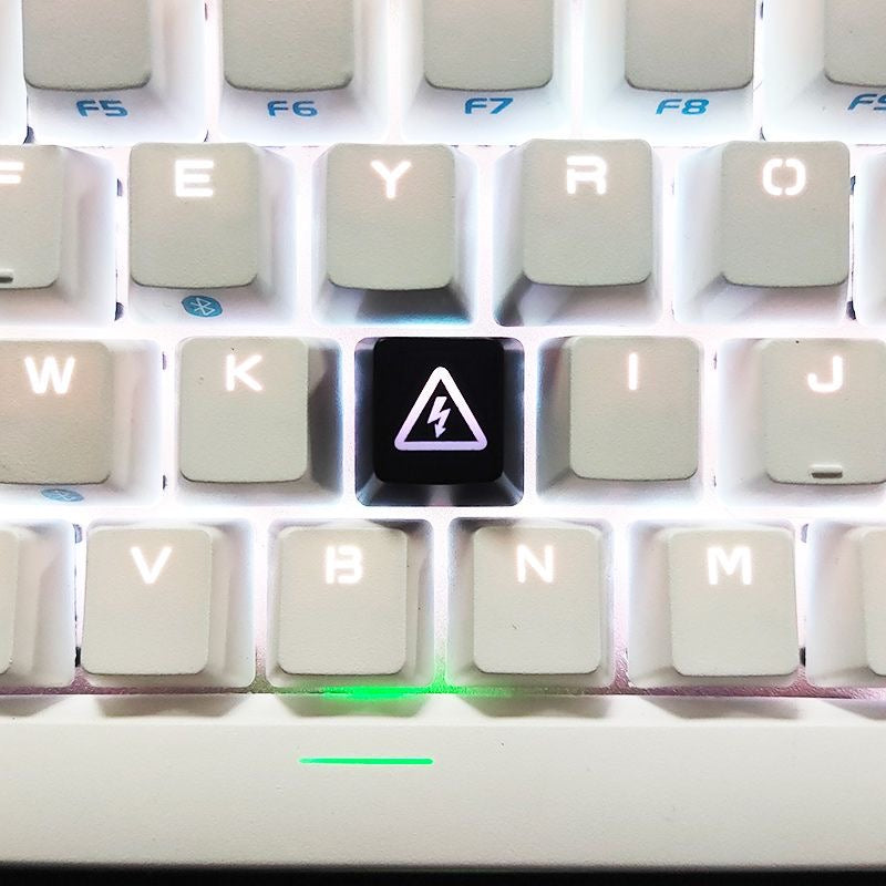 Lightning bolt keycap white backlight