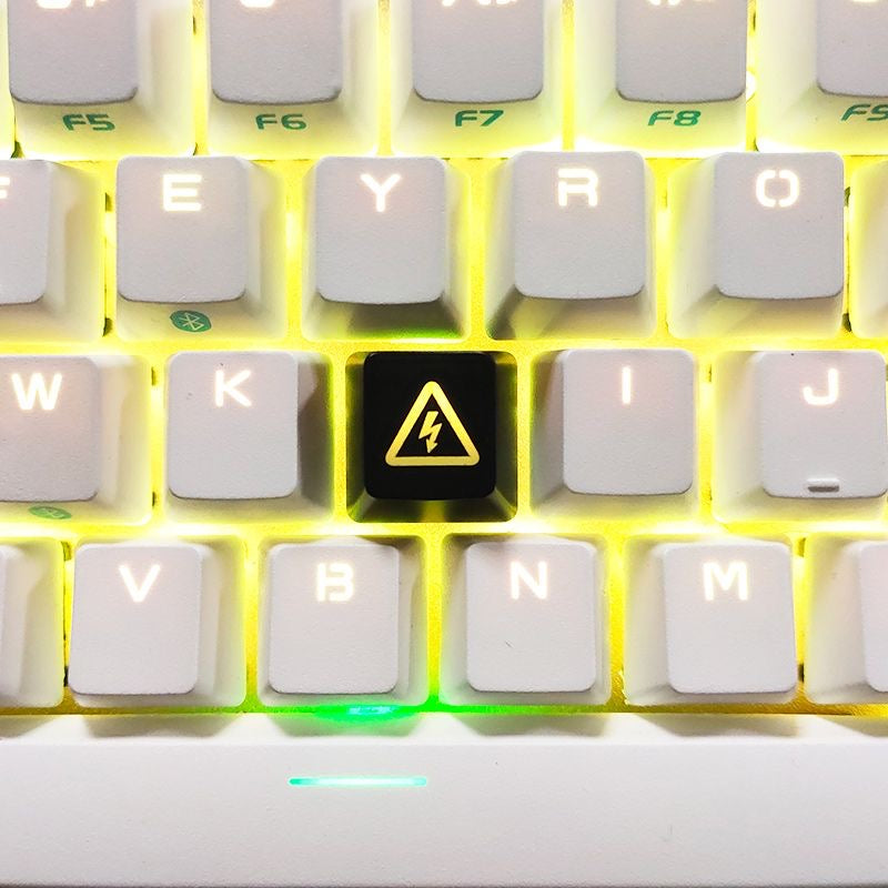 Lightning bolt keycap yellow backlight