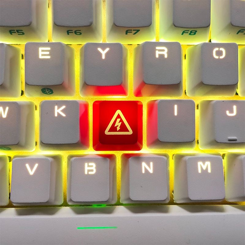Lightning bolt keycap red backlight