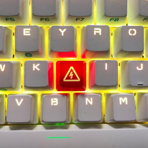 Lightning bolt keycap red backlight